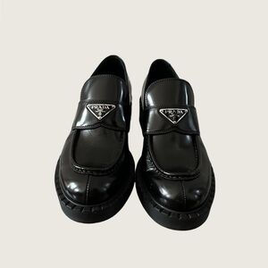 Prada Brushed Leather Loafers